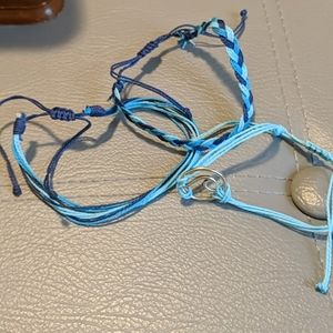 🌊 Adjustable wave bracelet set